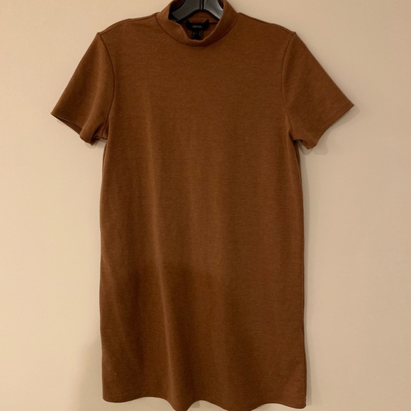 Forever 21 bronze mock neck tee dress s - Picture 1 of 4